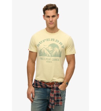 Superdry Lo-fi Outdoor T-shirt Mono yellow