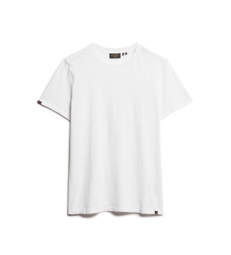 Superdry Gevlamd T-shirt met korte mouwen en witte ronde kraag