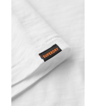 Superdry Gevlamd T-shirt met korte mouwen en witte ronde kraag