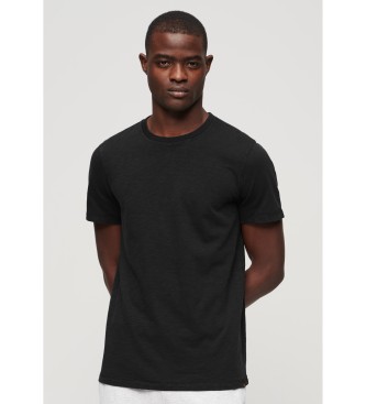 Superdry T-shirt  manches courtes flammes avec col rond noir