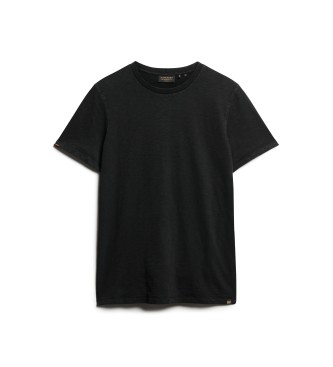 Superdry Gevlamd T-shirt met korte mouwen en zwarte ronde kraag