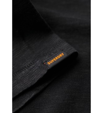 Superdry Gevlamd T-shirt met korte mouwen en zwarte ronde kraag