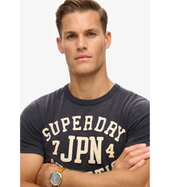 Superdry T-shirt de manga curta Vintage Athletic navy
