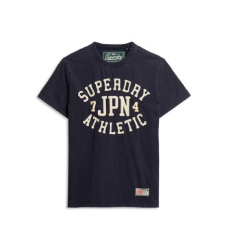 Superdry T-shirt de manga curta Vintage Athletic navy