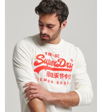 Superdry T-shirt de manga comprida com log