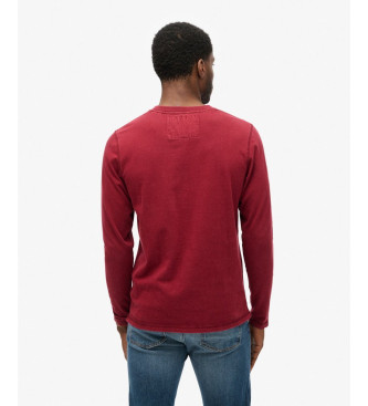 Superdry Vintage atletska majica z dolgimi rokavi bordo