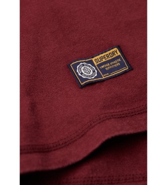 Superdry Vintage atletska majica z dolgimi rokavi bordo