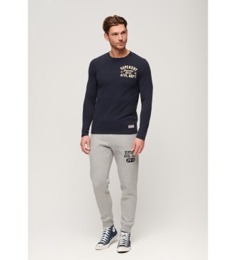 Superdry T-shirt a maniche lunghe blu scuro atletica vintage