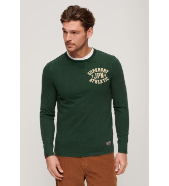 Superdry Vintage atletisk langrmet T-shirt grn