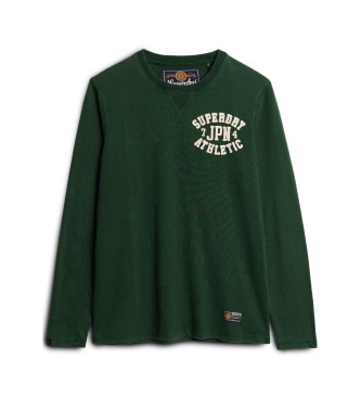 Superdry Vintage atletisk langrmet T-shirt grn