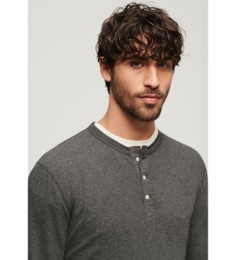 Superdry Grey knitted T-shirt with baker's collar
