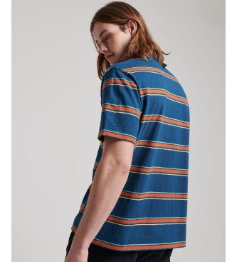 Superdry Striped T-shirt with vintage texture in organic cotton