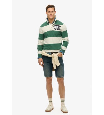 Superdry Vintage atletski polo zelena, bela