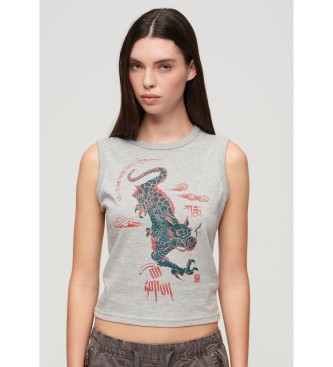 Superdry Komodo Kailash Dragon siva majica