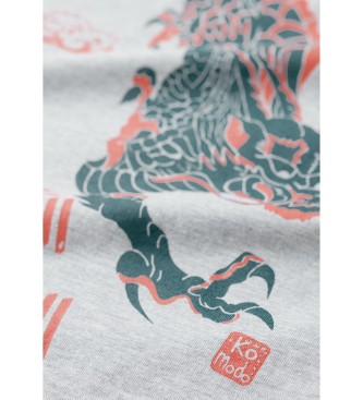 Superdry Komodo Kailash Dragon siva majica