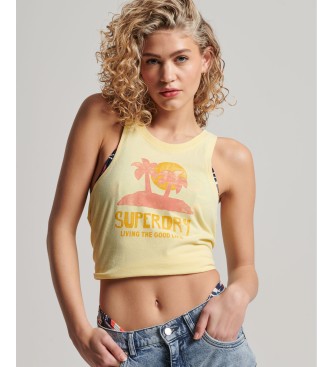 Superdry Vintage Cali T-shirt med logotyp gul