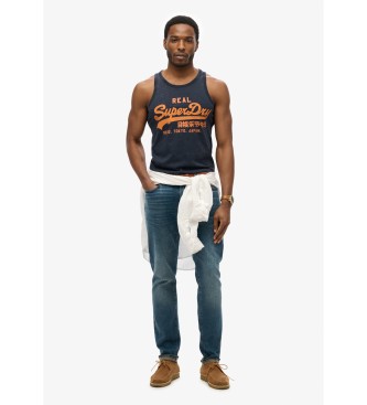 Superdry Vintage Cali navy logo tank top