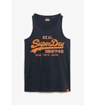 Superdry Vintage Cali navy logo tank top