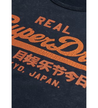 Superdry Vintage Cali navy logo tank top
