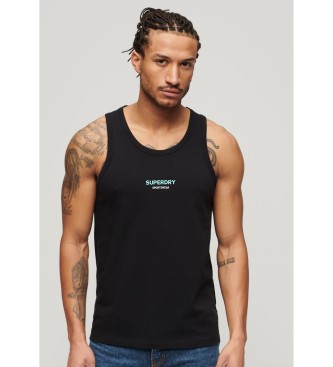 Superdry Top desportivo de corte descontrado preto