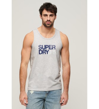 Superdry Graues Tank-Top in lockerer Passform von Sportswear