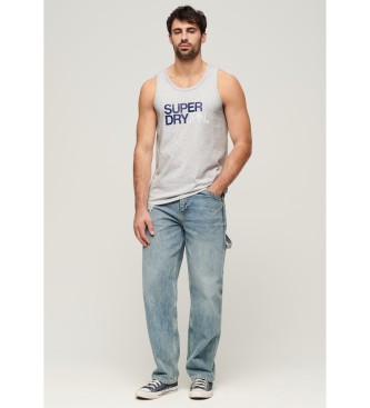 Superdry Camiseta de tirantes de corte relajado Sportswear gris