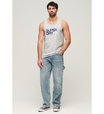 Superdry Relaxed fit Sportswear grey tank top