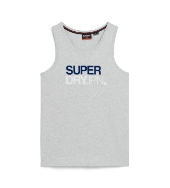 Superdry Graues Tank-Top in lockerer Passform von Sportswear
