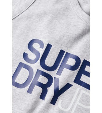 Superdry Canotta grigia sportiva dalla vestibilit rilassata