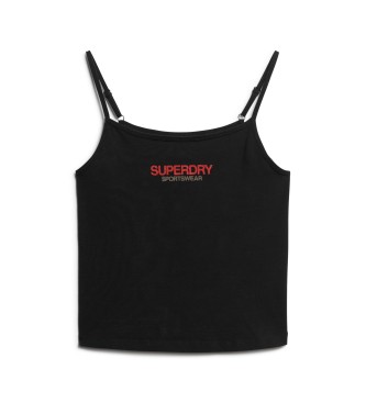 Superdry Majica z logotipom Sportswear, črna
