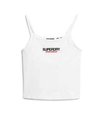 Superdry T-Shirt mit Sportswear-Logo in Wei