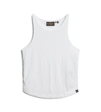 Superdry White ruffled tank top