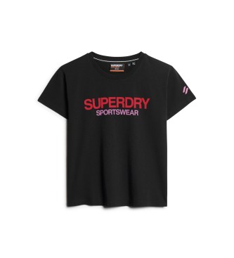 Superdry T-shirt mit Sportswear-Logo, schwarz