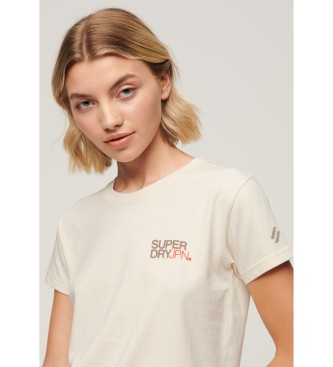 Superdry T-shirt Off-white Sportswear avec logo