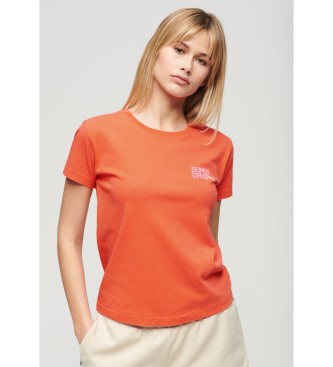 Superdry T-shirt met oranje Sportswear-logo