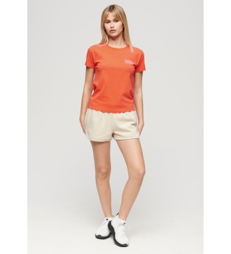 Superdry Camiseta entallada con logotipo Sportswear naranja