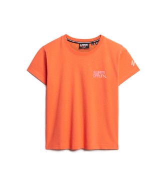 Superdry T-shirt met oranje Sportswear-logo