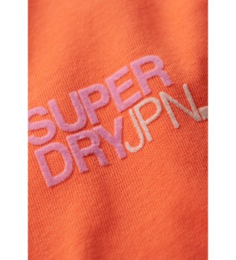 Superdry T-shirt med orange Sportswear-logo