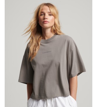 Superdry Code Surplus Micro T-shirt oversized de corte quadrado cinzento