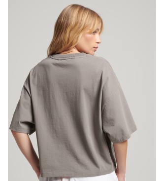 Superdry Code Surplus Micro T-shirt oversized de corte quadrado cinzento