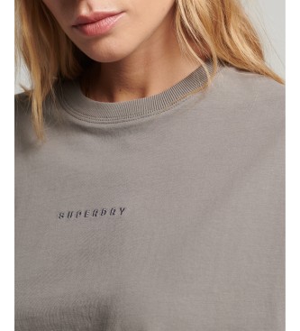 Superdry Code Surplus Micro T-shirt oversized de corte quadrado cinzento