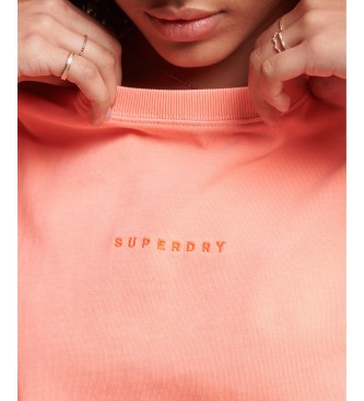 Superdry Code Surplus Micro coral oversized square cut t-shirt