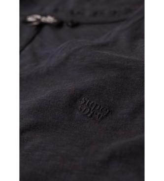 Superdry Navy embroidered V-neck flamed T-shirt