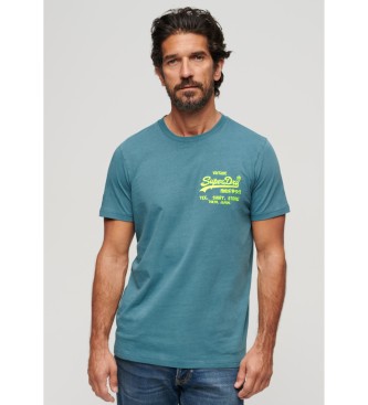 Superdry Fluor T-shirt with blue Vintage logo