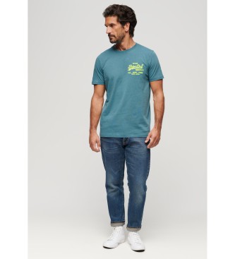 Superdry Fluor T-shirt with blue Vintage logo