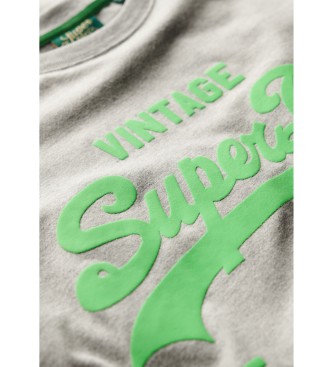 Superdry Fluor T-shirt met grijs Vintage logo