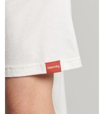 Superdry Camiseta flor con logotipo Vintage Logo blanco roto