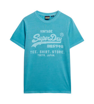 Superdry Fluor Vintage blaues T-shirt