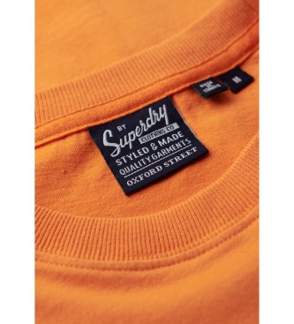 Superdry Pomarańczowa koszulka Gasoline Workwear