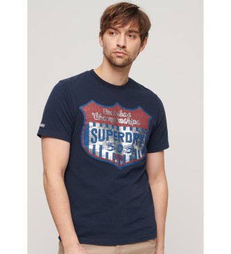 Superdry T-shirt da lavoro benzina blu scuro